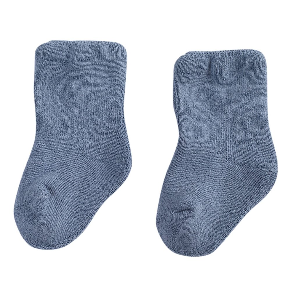 Ikevan 0-36 Months Kids Winter Warm Long Socks Toddlers Boys Girls Children Socks Princess Socks Floor (Navy, 12-36 Months)
