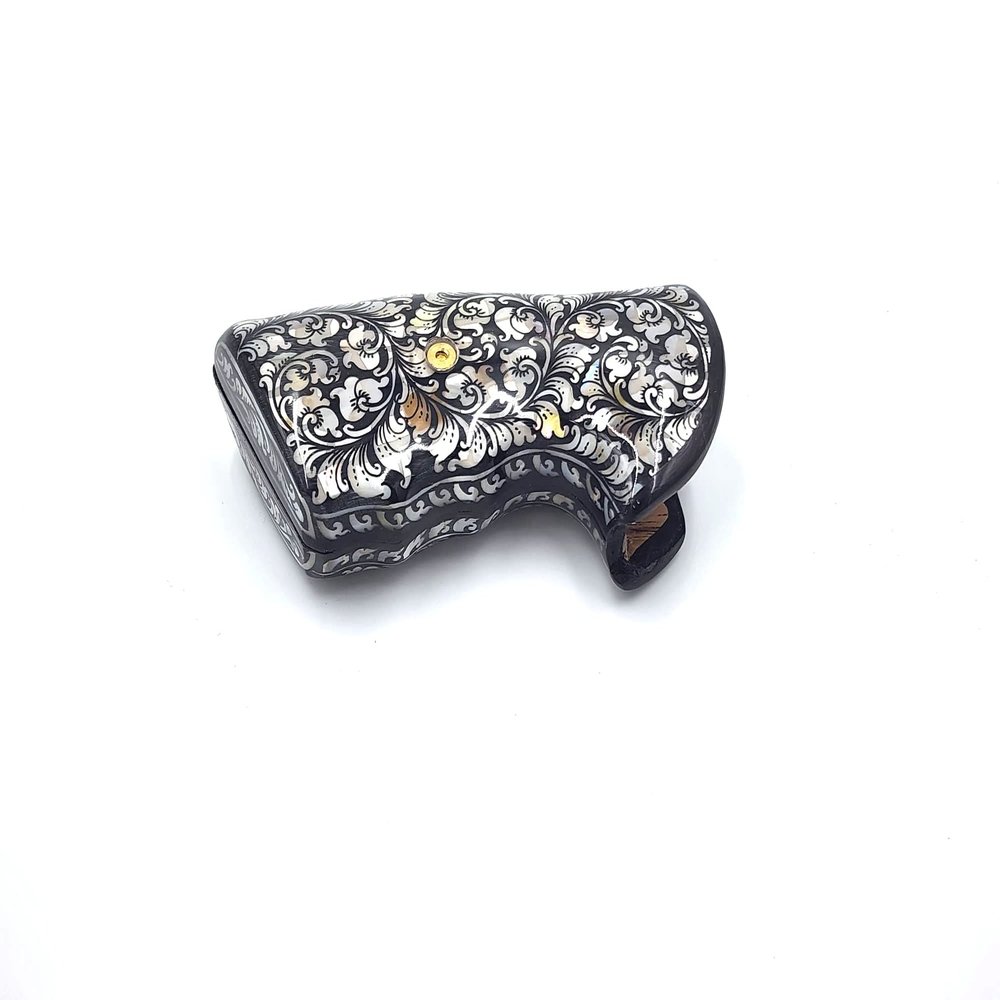 BMPL Mother of Pearl Inlay Handgun Grips Compatible Replacement for Rossi, Small Frame Square Butt Revolver Grips Smooth Handmade Handcraft