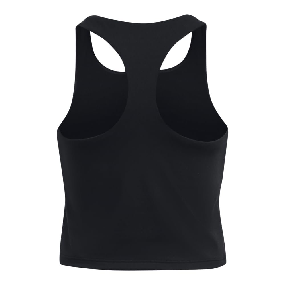 Under Armour Girls Motion Crop Tank Top, (001) Black / / Jet Gray, Medium