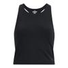 Under Armour Girls Motion Crop Tank Top, (001) Black / / Jet Gray, Medium view 2