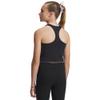 Under Armour Girls Motion Crop Tank Top, (001) Black / / Jet Gray, Medium view 4