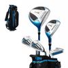 Aspire X-Lite Super Performance Junior Golf Club Set - Right-Handed Kids Golf Set with Driver, Hybrid, 7 Iron, Putter, Stand Bag & Headcovers - Blue Ages 6-8 view 1