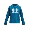 Under Armour girls Rival Fleece Big Logo Hoodie, (426) Varsity Blue / / White, X-Small view 1