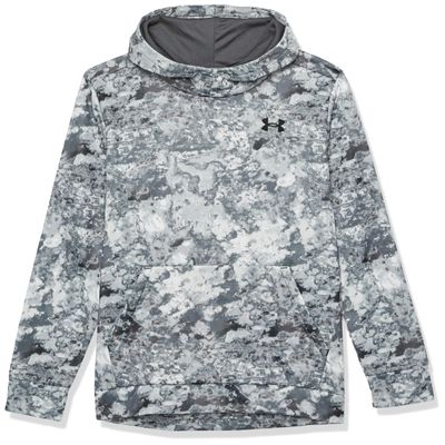 Under Armour girls Armour Fleece Printed Hoodie, (003) Black / / Black, X-Small
