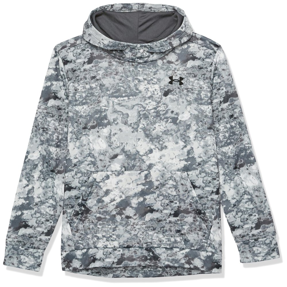 Under Armour girls Armour Fleece Printed Hoodie, (003) Black / / Black, X-Small