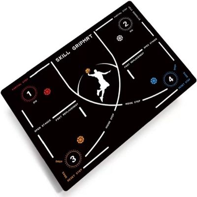 Basketball Footstep Training Mat,Basketball Train matNon-Slip Regular Training System Blanket, Dribble Silent Sports Auxiliary Props,Training Pace Ball Control Player Equipment(107cm*76cm*0.4cm)