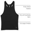 Under Armour Girls Motion Crop Tank Top, (001) Black / / Jet Gray, Large view 4