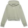 Under Armour Girls Rival Fleece Crop Hoodie, (504) Grove Green / / White, X-Small view 1
