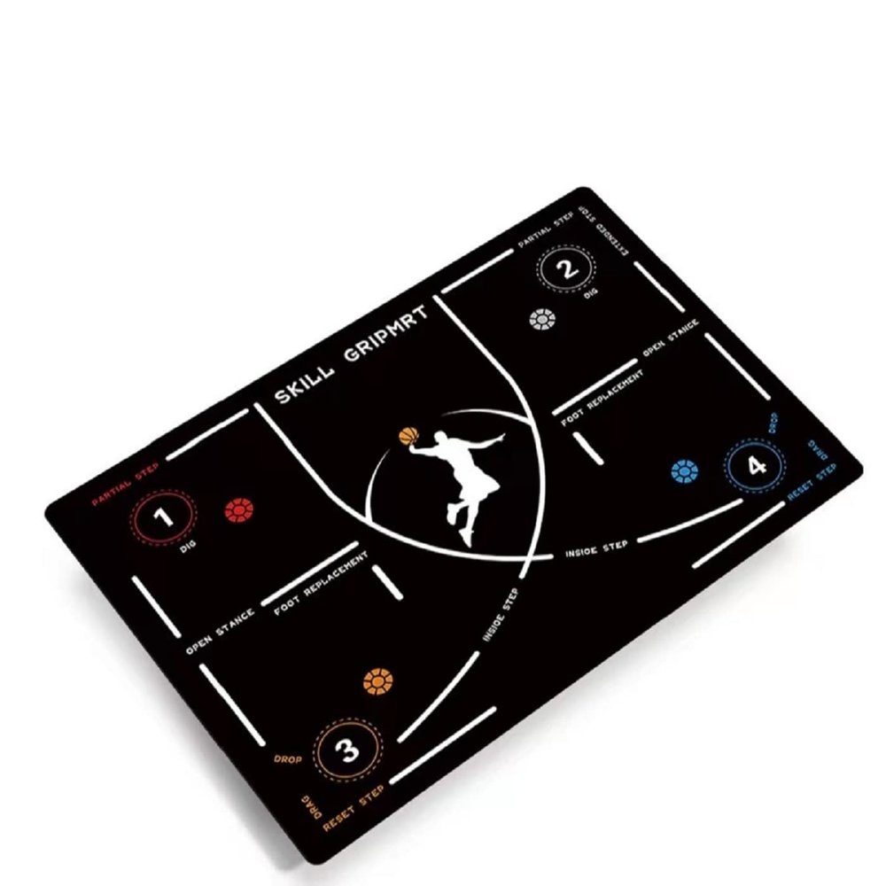 Basketball Footstep Training Mat,Basketball Train matNon-Slip Regular Training System Blanket, Dribble Silent Sports Auxiliary Props,Training Pace Ball Control Player Equipment (120cm*86cm*0.4cm)