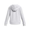 Under Armour girls Rival Fleece Big Logo Hoodie, (100) White / / Black, X-Small view 2