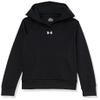 Under Armour girls Rival Fleece Hoodie, (001) Black / / White, Small view 1