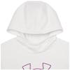 Under Armour girls Armour Fleece Big Logo Hoodie, (100) White / / Mystic Magenta, Medium view 2