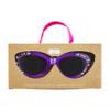 Mud Pie Cat Eye Toddler Girl Sunglasses & Strap Set, Purple view 3