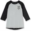 Under Armour Boys Utility 3/4 Performance Shirt, (011) Mod Gray Full Heather/Black/Black, Medium view 1