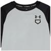 Under Armour Boys Utility 3/4 Performance Shirt, (011) Mod Gray Full Heather/Black/Black, Medium view 2