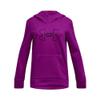 Under Armour girls Armour Fleece Big Logo Hoodie, (573) Mystic Magenta / / White, Medium view 1