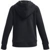 Under Armour girls Rival Fleece Big Logo Hoodie, (001) Black / / White, Small view 2