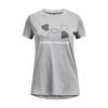 Under Armour Girls' Tech Big Logo Twist T Shirt, 011 Gray, YSM view 1