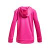 Under Armour girls ArmourFleece Iridescent Big Logo Hoodie, (652) Rebel Pink / / Iridescent, Large view 2