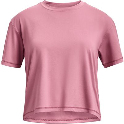 Under Armour Girls Motion Short Sleeve T Shirt, (697) Pink Elixir / / White, Large
