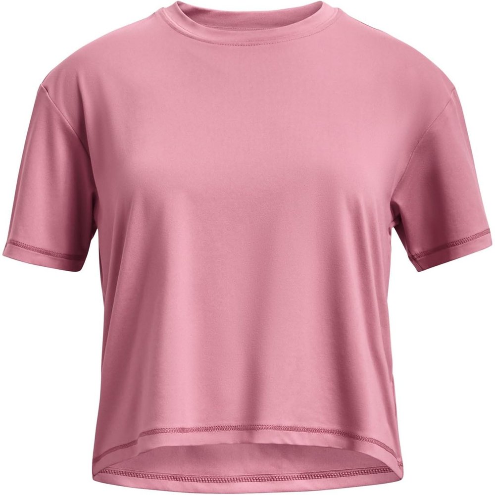 Under Armour Girls Motion Short Sleeve T Shirt, (697) Pink Elixir / / White, Large
