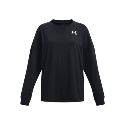 Under Armour Girls Sportstyle Left Chest Logo Long Sleve, (001) Black / / White, X-Small