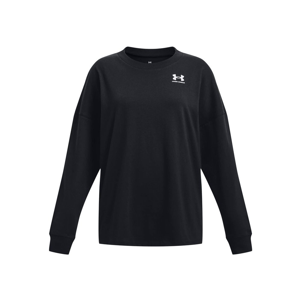 Under Armour Girls Sportstyle Left Chest Logo Long Sleve, (001) Black / / White, X-Small