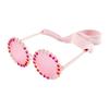 Mud Pie Cat Eye Toddler Girl Sunglasses & Strap Set, Red view 1