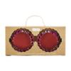 Mud Pie Cat Eye Toddler Girl Sunglasses & Strap Set, Red view 2