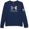 Under Armour Boys Freedom Logo Long Sleeve, (408) Academy / / Steel, X-Large view 1