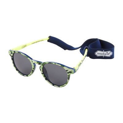 Mud Pie Toddler Boy Sunglasses & Strap Set, Camo