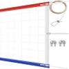 Professional Volleyball net Outdoor Heavy Duty, Lengthened Aircraft Wire Rope, Upgraded Weather Resistance, Thicker Border for Indoor Outdoor Backyard Pool Schoolyard Beach 32x3FT(Net Only) view 1