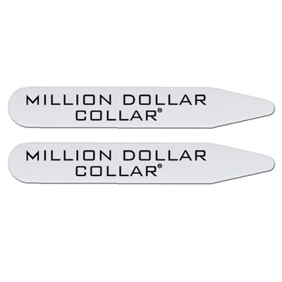 60-2.00" Plastic Collar Stays, White | Dress Shirt Collar Inserts, Removable Dress Shirt Stays for Men