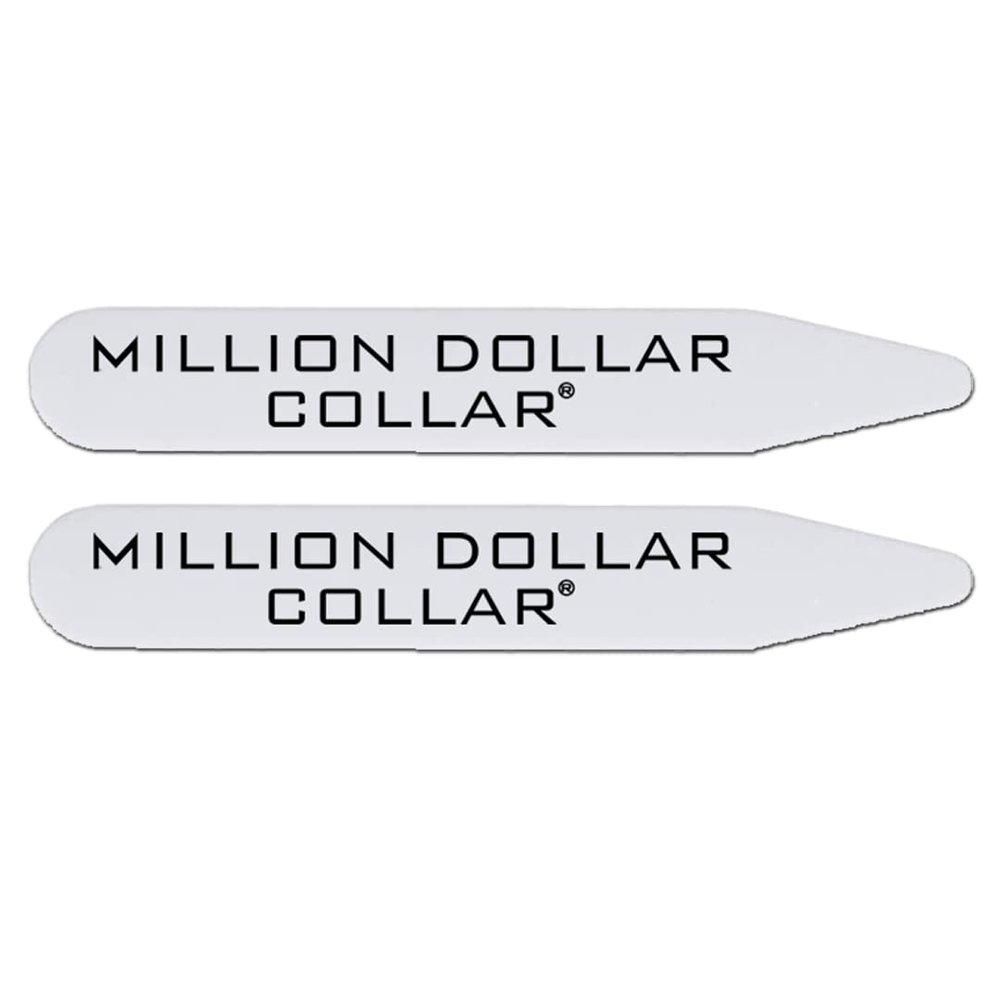 60-2.00" Plastic Collar Stays, White | Dress Shirt Collar Inserts, Removable Dress Shirt Stays for Men