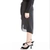 Max Studio Women's Satin Fuax Wrap Skirt, Black, X-Large view 2