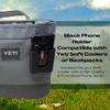 Boglets Black Phone Holder Attachment Compatible with Soft Yeti Coolers & Backpacks with Straps - Accessorize Your Cooler or Backpack & Securely Hold Your Phone - Made in USA! (Black) view 2