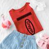 Veracco Crayon Halloween Short Sleeve Custome T-Shirt | for Youth Unisex | Red view 3