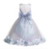 Wedding Pageant Floral Rose Petals Ivory Tulle Flower Girl Dress Toddler 007 2 view 1