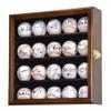 20 Baseball Ball Display Case Cabinet (Walnut) view 1