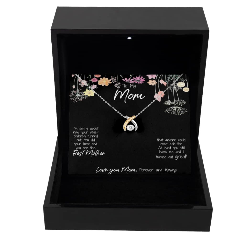 Wishbone Dancing Necklace Luxury Box Cross dancing pendant, for Mother, Mom jewelry gift, Gift for Mom, from son, or daughter, mother in law, like a