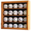 20 Baseball Ball Display Case Cabinet (Oak) view 1