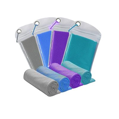 [4 Pack] Cooling Ice Towel,Soft Breathable Chilly Towel,Microfiber Towel for Yoga,Sport,Running,Gym,Workout,Camping,Fitness,Workout