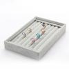 Magik 1-2 Pc Velvet Jewelry Ring Display Organizer Tray Holder Earring Storage Case (1 Pack, Gray) view 2