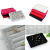 Magik 1-2 Pc Velvet Jewelry Ring Display Organizer Tray Holder Earring Storage Case (1 Pack, Gray) view 3