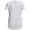 Under Armour Girls Tech Print Big Logo Short Sleeve Crew, (101) White / / Black, Small view 2
