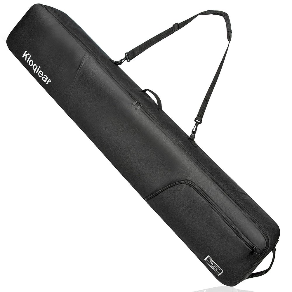 Kioqiear Snowboard Bag Reinforced Padded snowboard Bag,Perfect for Air Plane Travel for Snowboard, Goggles, Gloves,Ski boots,Available Length in 155cm 165cm.(165.blk)