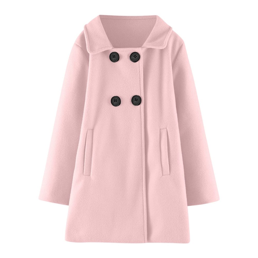 Girls' Dress Coats, Toddler Girls Winter Windproof Coat Jacket Kids Warm Fleece Outerwear Jacket Girls (Pink, 4-5 Years)