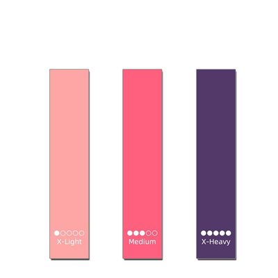 Resistance Bands Booty Hand Rubber Fitness Elastic Sports Equipment Training Sport Thigh Exercise Different Strengths (Color : 3in1(Pink), Size : 60cm)