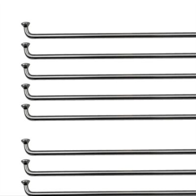 QIYUANMENGYI Bicycle Spokes 40 Pieces Diameter 3.5mm 9 Gauge J-Bend Round Body Motorcycle Spokes Material 304 Stainless Steel Sliver (Color : Length 120mm)