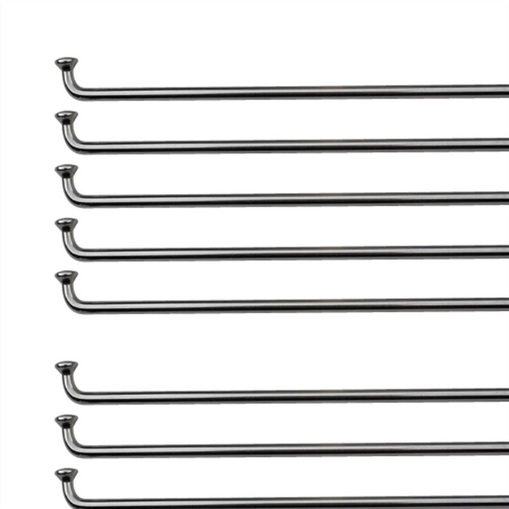QIYUANMENGYI Bicycle Spokes 40 Pieces Diameter 3.5mm 9 Gauge J-Bend Round Body Motorcycle Spokes Material 304 Stainless Steel Sliver (Color : Length 129mm)